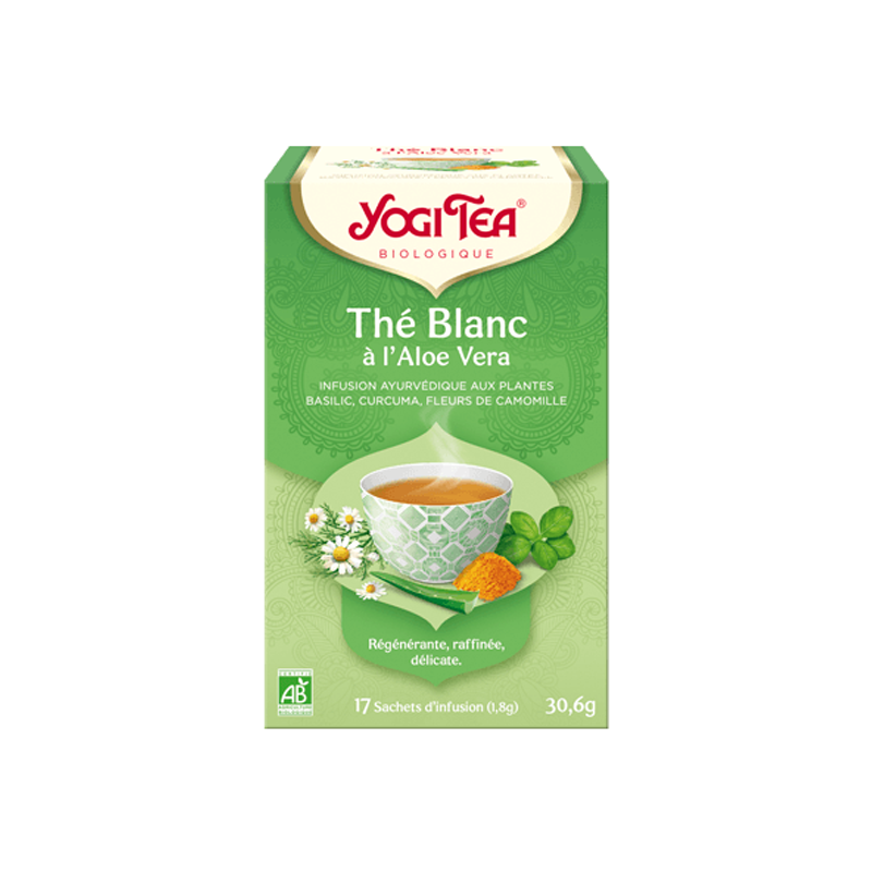 Yogi tea bio thé blanc à l'aloe vera 17 sachets 30.6g