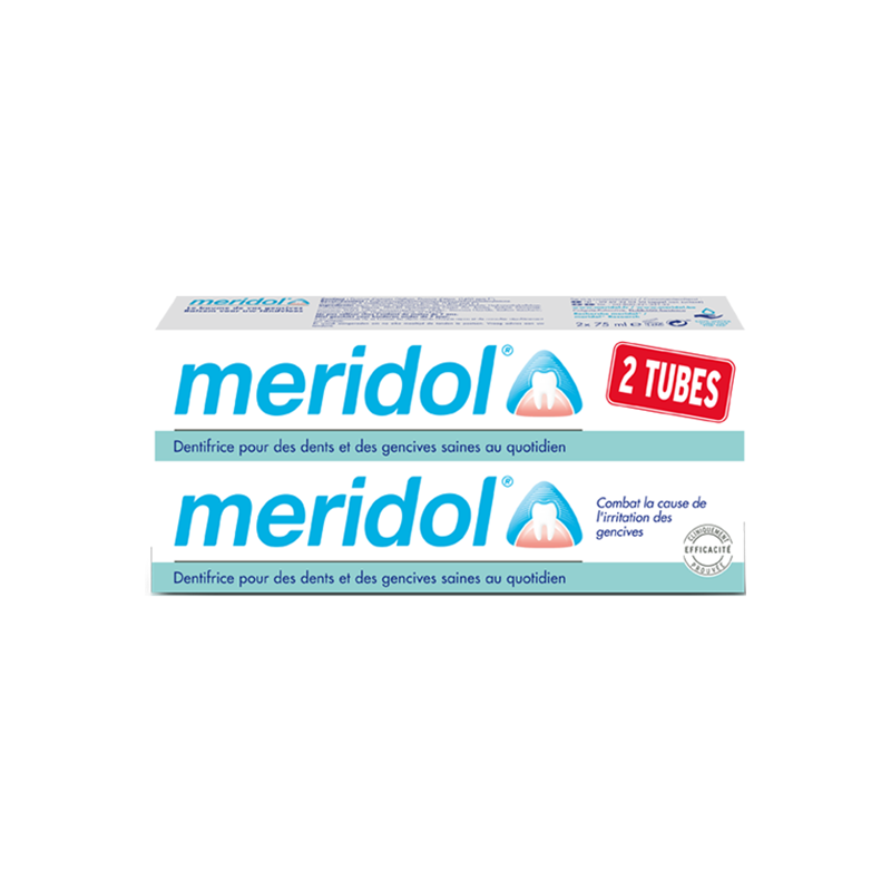 Meridol dentifrice soin des gencives irritées 2x75ml