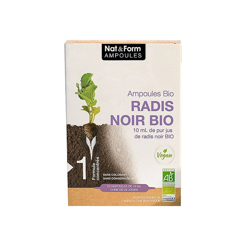 Nat&Form Radis Noir bio 20 ampoules