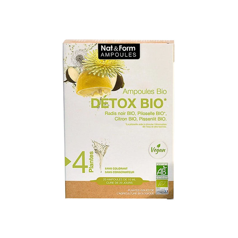 Nat&Form Détox bio 20 ampoules