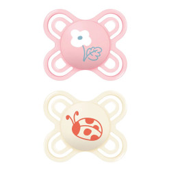 MAM Perfect Naissance Sucettes orthodontiques 0 - 2 mois lot de 2