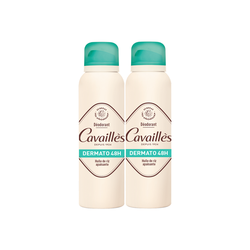 Cavaillès Dermato 48H Déodorant spray lot de 2x150ml