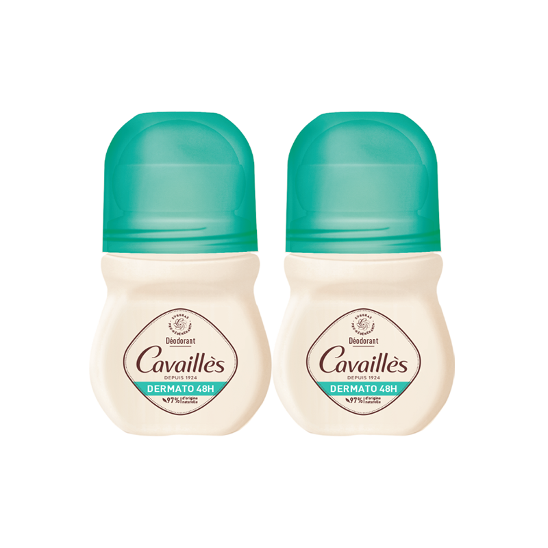 Cavaillès Dermato 48H Déodorant roll-on lot de 2x50ml