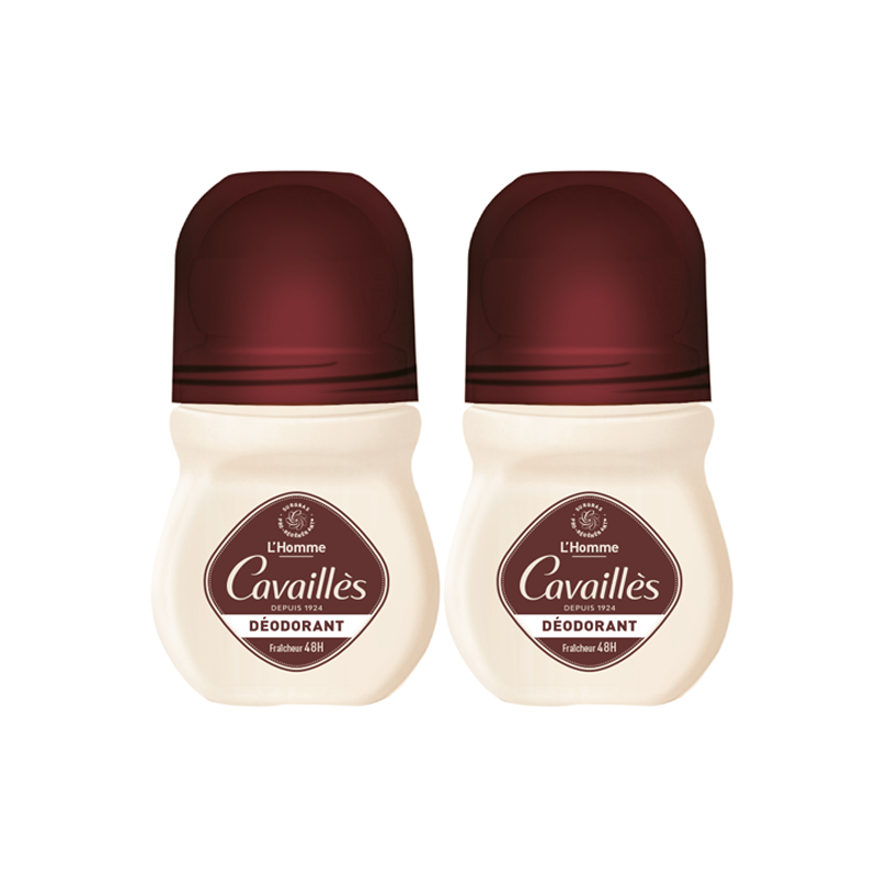 Cavaillès L'Homme fraîcheur 48H Déodorant roll-on lot de 2x50ml