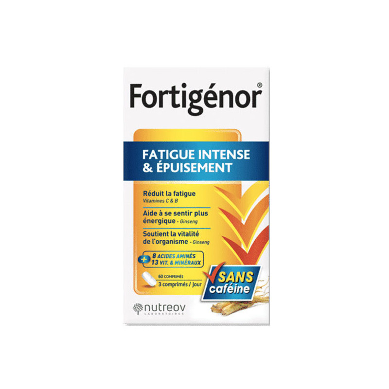 Nutreov Fortigénor fatigue intense & épuisement 60 comprimés
