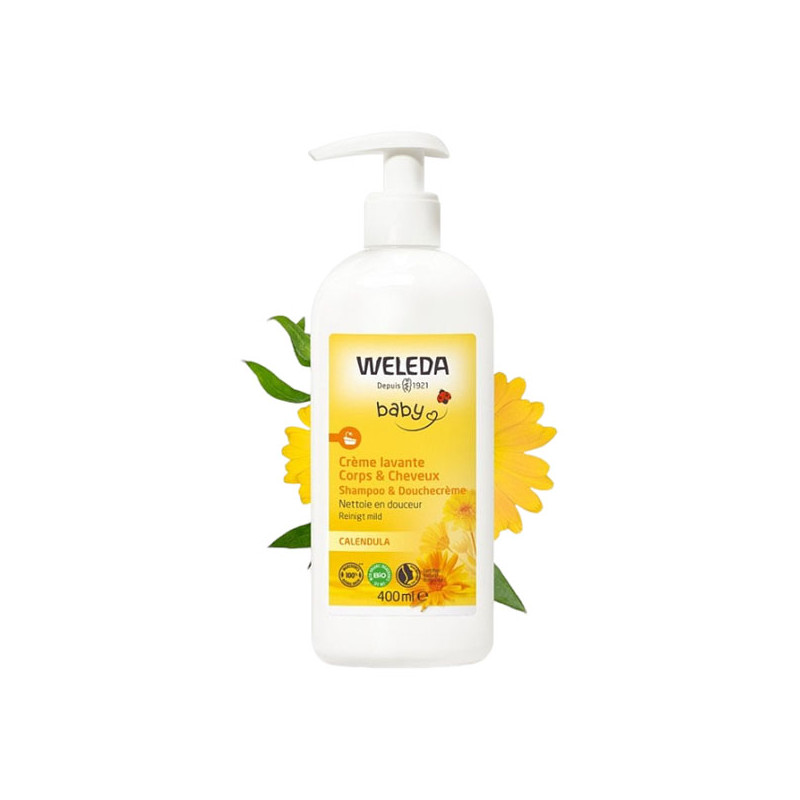Weleda Baby Crème lavante corps et cheveux calendula bio 400ml