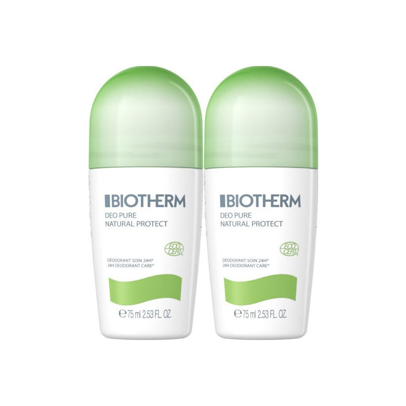 Biotherm Déo Pure Natural Protect Déodorant roll-on lot de 2x75ml