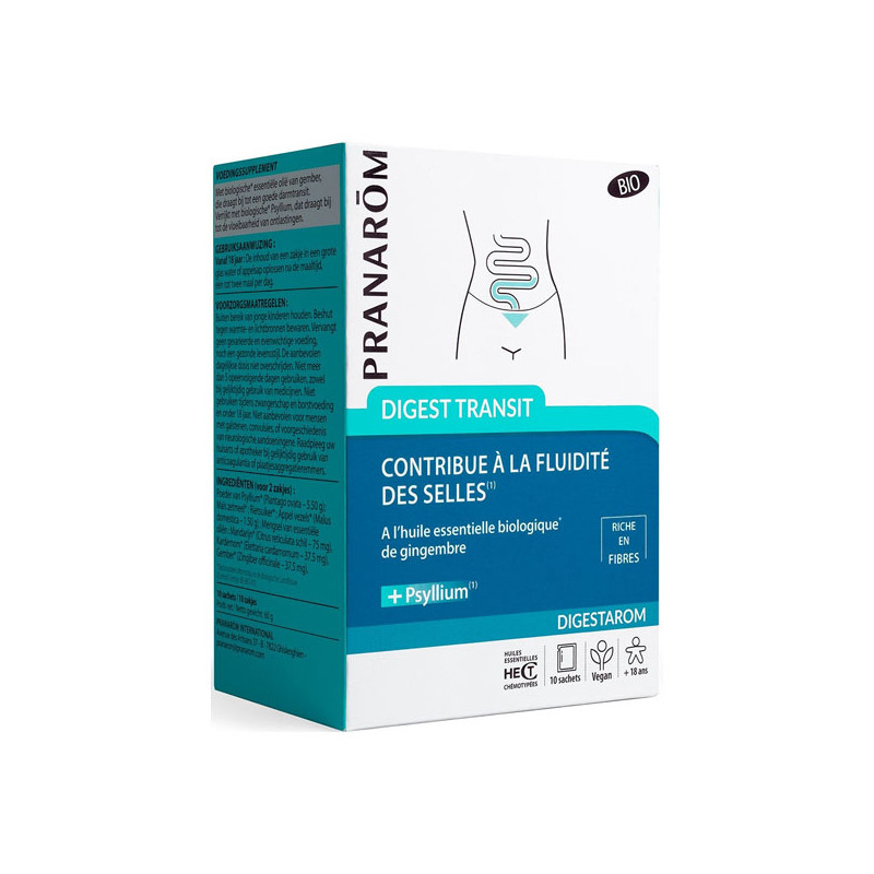 Pranarôm Digest Transit bio 10 sachets de 6ml