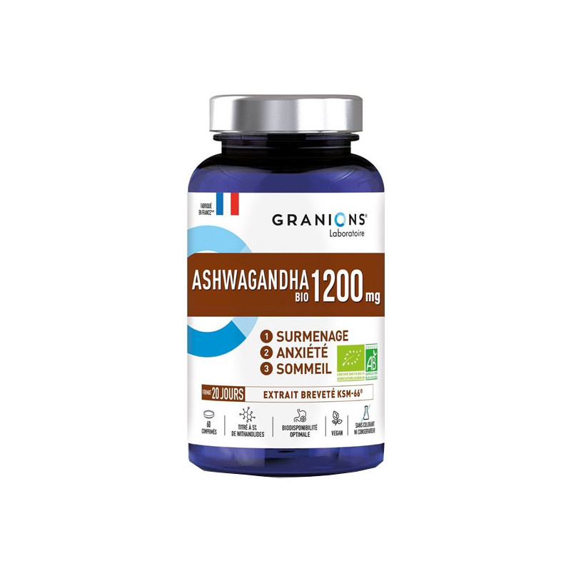 Granions Ashwagandha bio 1200mg - 60 comprimés