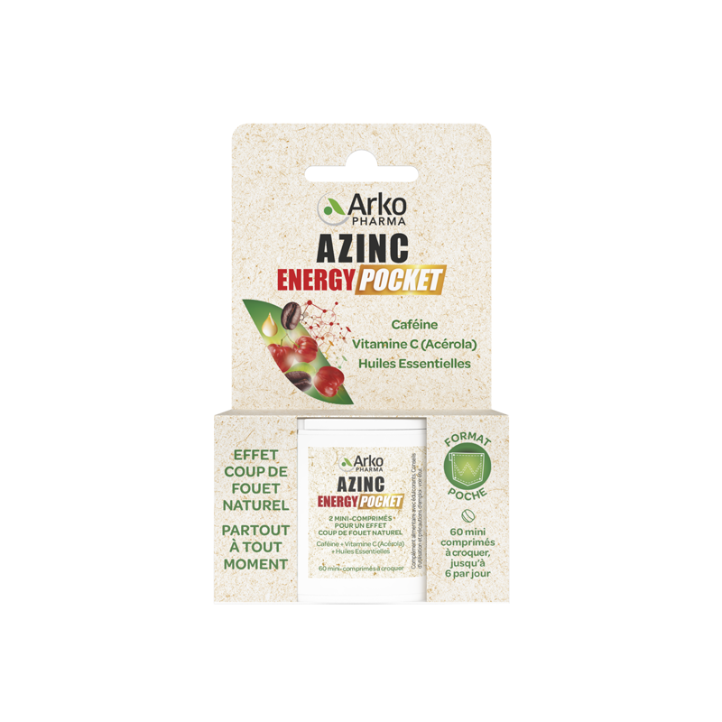 Arkopharma Azinc Energy Pocket 60 mini-comprimés
