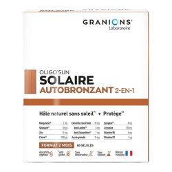 Granions Oligo'Sun autobronzant 2-en-1 - 2 mois 60 gélules