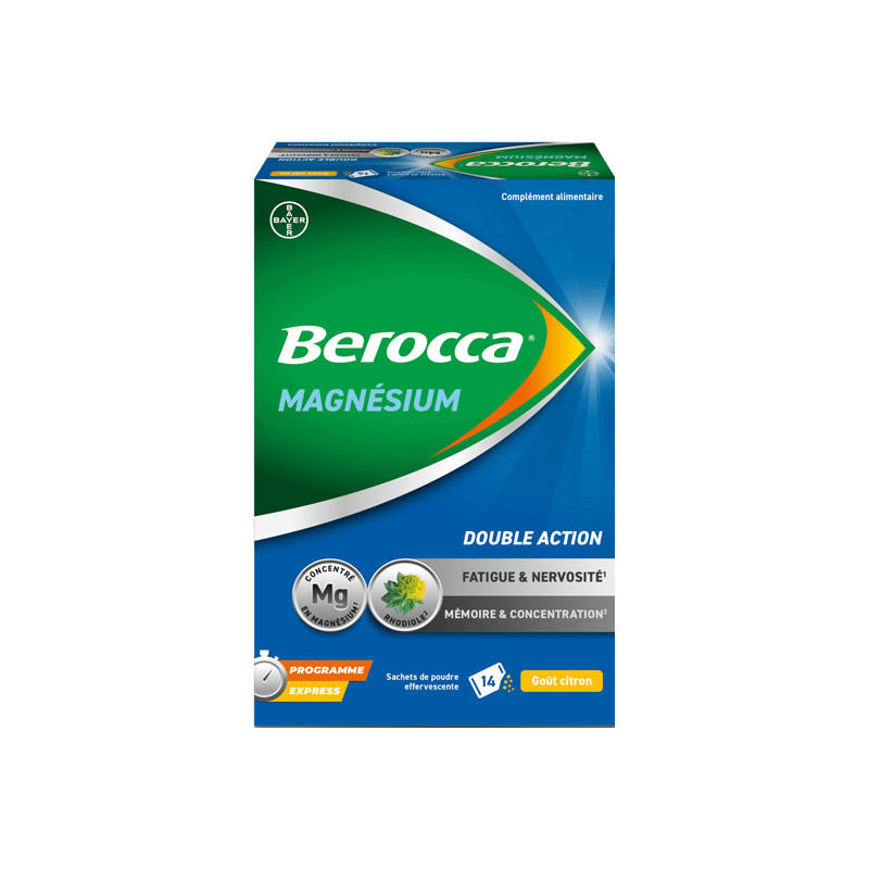 Bayer Berocca Magnésium 14 sachets en poudre effervescente