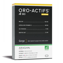 Aragan Synactifs OroActifs Gorge bio 24 pastilles