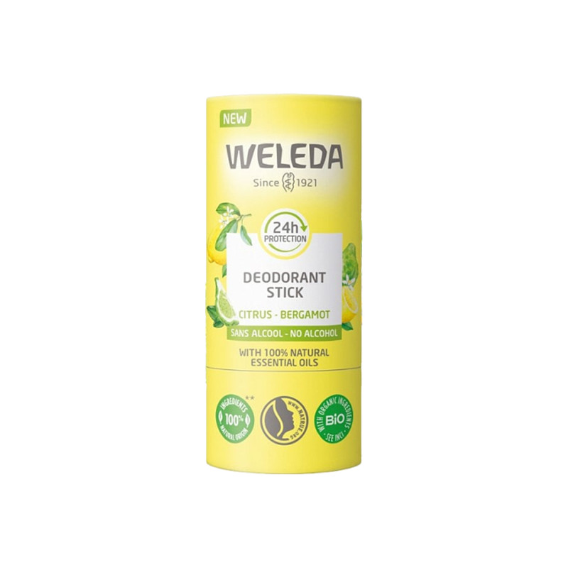 Weleda Déodorant sitck citrus bergamote 24h bio 50gr