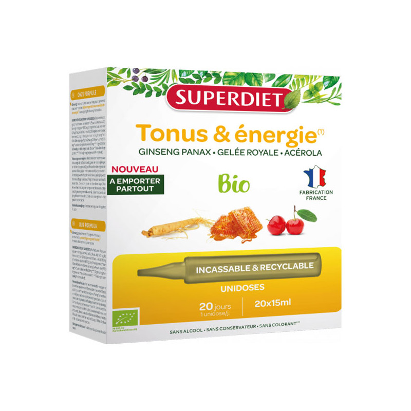 Superdiet Tonus & énergie 20 ampoules