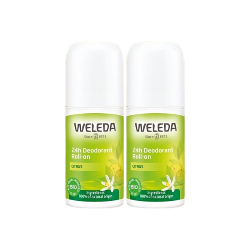 Weleda Déodorant roll-on 24h citrus bio 2 x 50ml