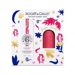 Roger Gallet Coffret Eau parfumée 100ml et Bougie gigembre rouge 75gr