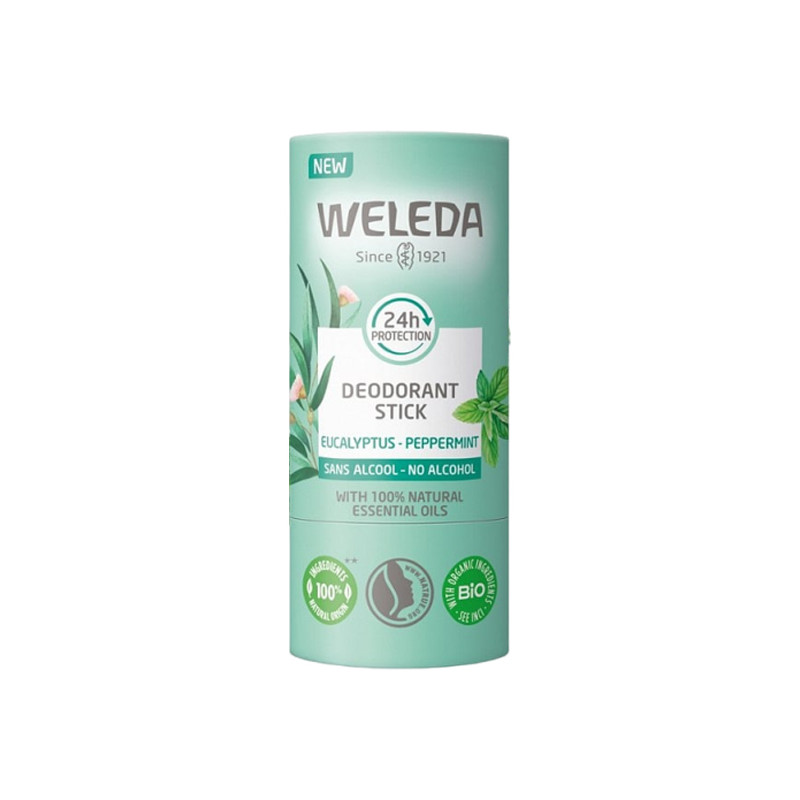Weleda Déodorant stick eucalyptus menthe poivrée 50gr