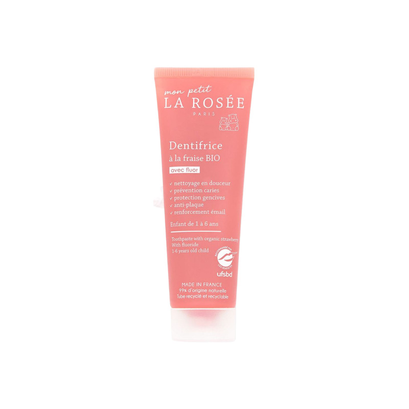 La Rosée Mon petit dentifrice à la fraise bio 50ml