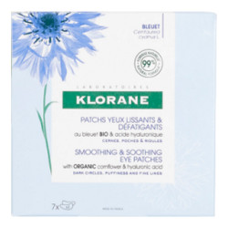 Klorane Patchs yeux lissants & défatigants au bleuet bio 2 patchs