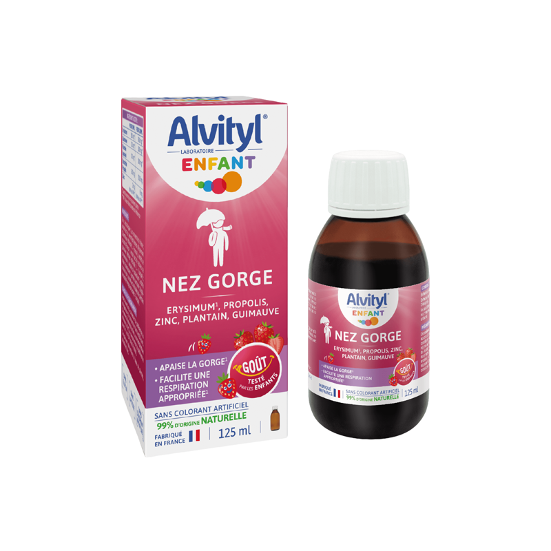 Alvityl Enfant Nez Gorge goût fraise 125ml