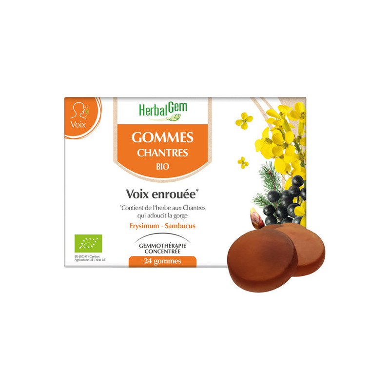 Herbalgem Gommes chantres bio 24 gommes