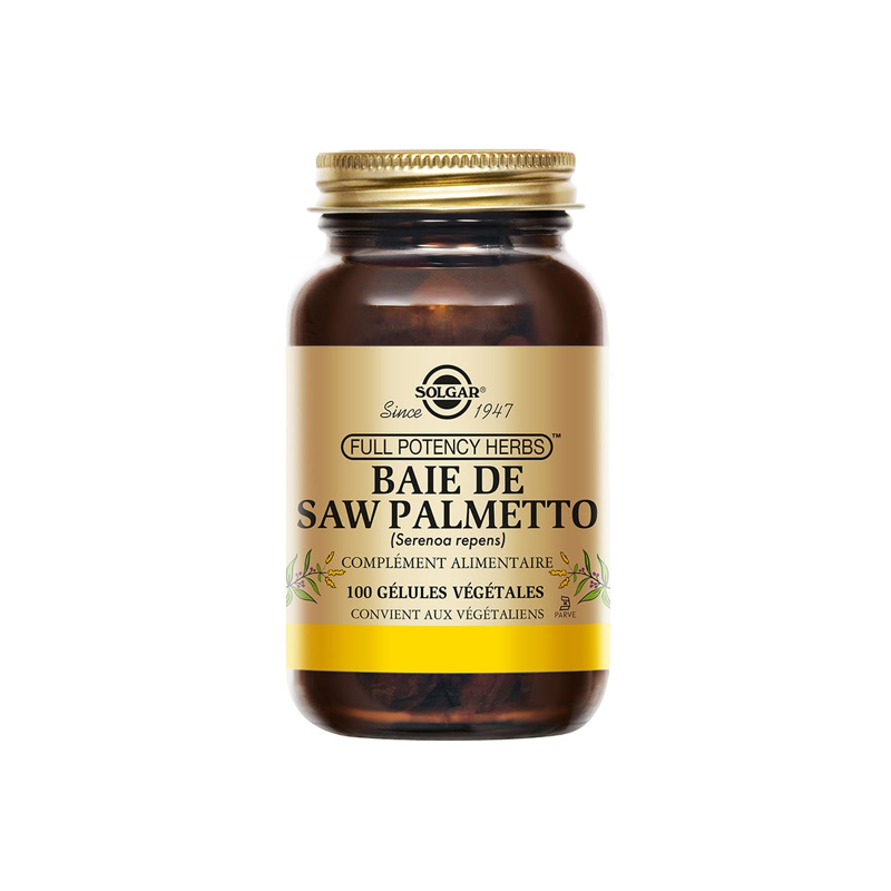 Solgar Baies de Saw Palmetto 100 gélules végétales