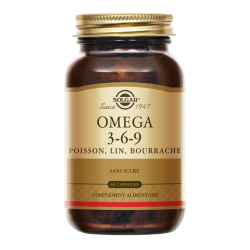 Solgar Oméga 3-6-9 sans sucres 60 capsules