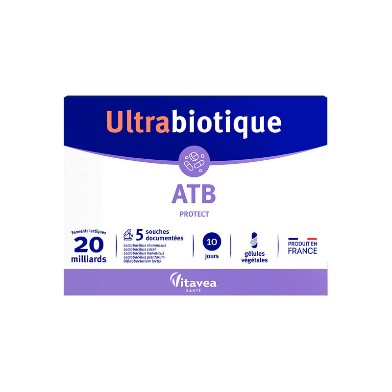 Vitavea Santé Ultrabiotique ATB Protect 10 gélules végétales