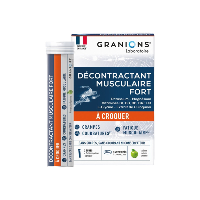 Granions Décontractant Musculaire fort à croquer 30 comprimés