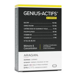 Aragan Synactifs GeniusActifs Mémoire & concentration 30 comprimés