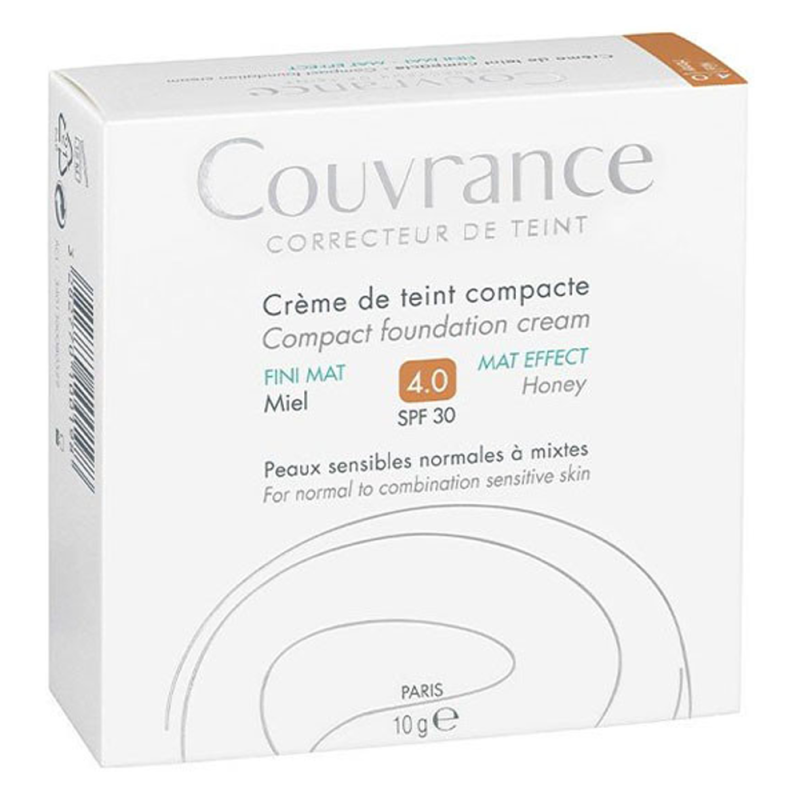 Avène Couvrance Crème de teint compacte fini mat miel 4.0 SPF30 - 10gr