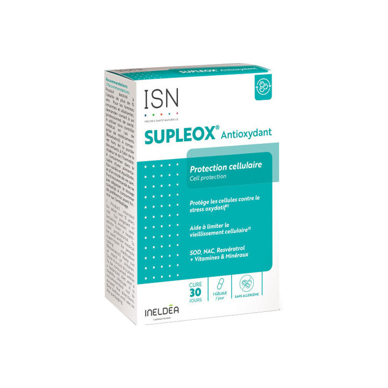 Ineldea Santé Naturelle Supleox Antioxydant Protection cellulaire 30 gélules végétales