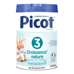 Picot Croissance nature lait 3ème âge 800gr