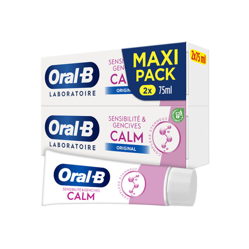 Oral-B Sensibilité et Gencives Calm Dentifrice pack de 2 unités 75ml