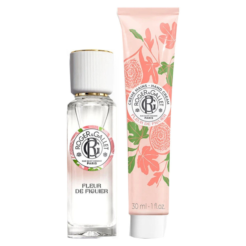 Roger & Gallet Coffret Fleur de Figuier Eau parfumée bienfaisante 30ml + Crème mains bienfaisante 30ml