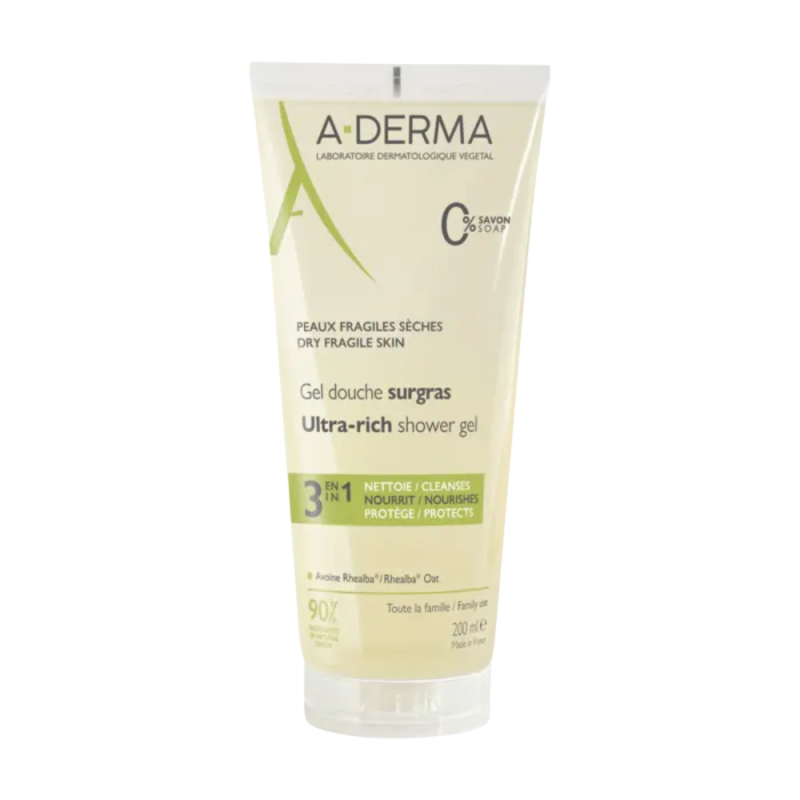 A-Derma Les indespendables Gel douche surgras 200ml