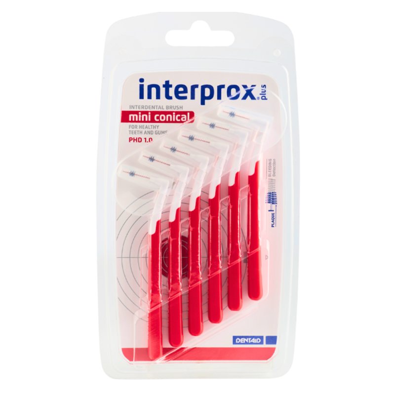 Dentaid Interprox Plus mini conical rouge 6 brossettes interdentaires