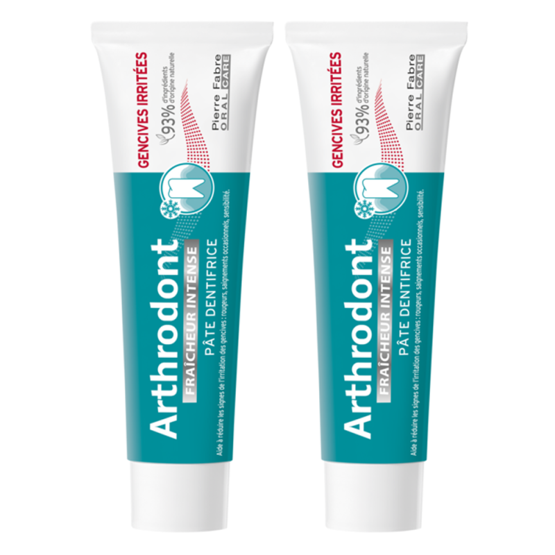 Arthrodont Fraicheur Intense dentifrice gencives irritées lot de 2x75ml