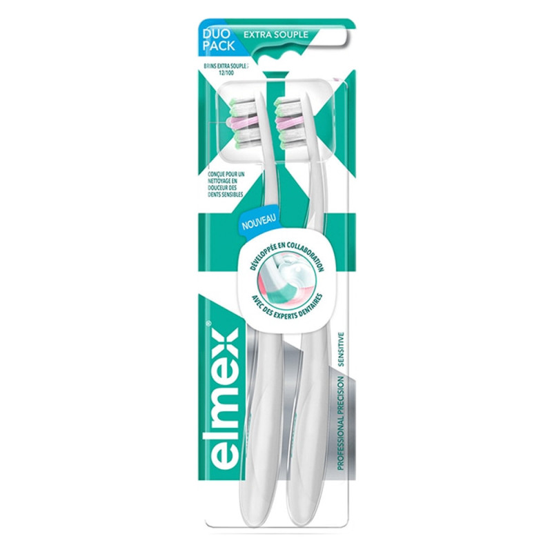 Elmex Professional Precision Sensitive Brosse à dents duo pack