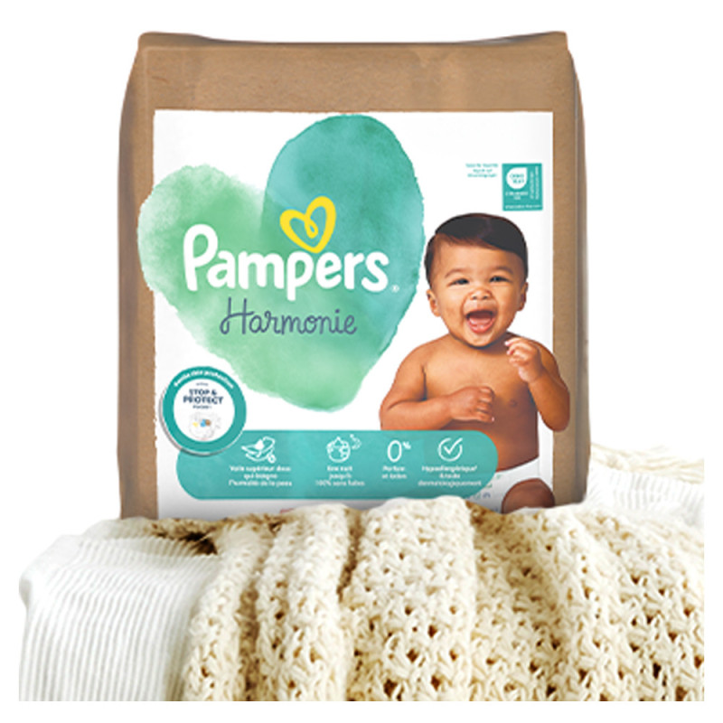 Pampers Harmonie Couches taille 4 de 9-14kg 74 pièces