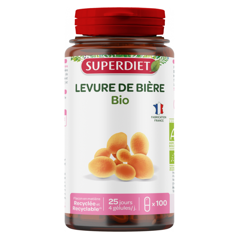 Superdiet Levure de bière bio 100 gélules