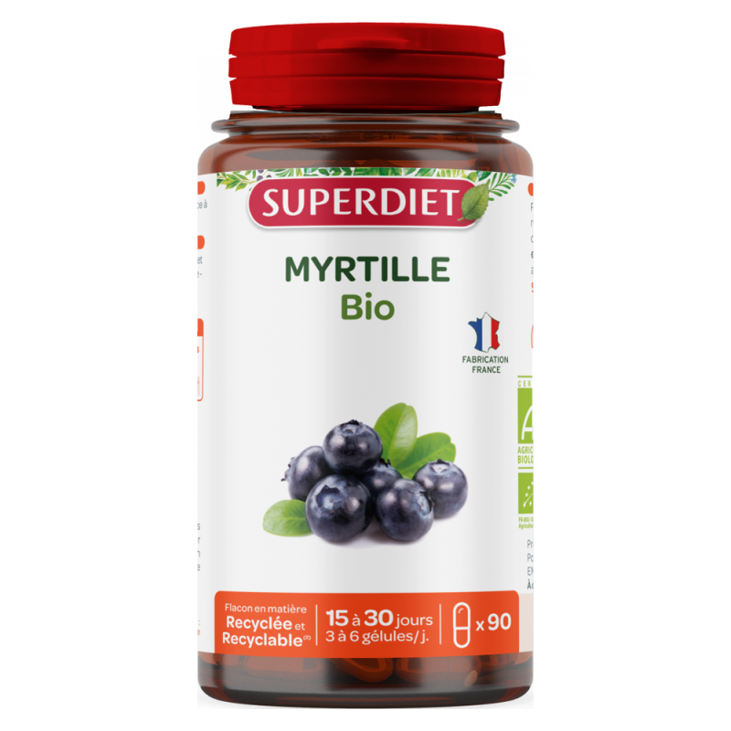 Superdiet Myrtille bio 90 gélules