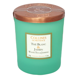 Collines de Provence Bougie parfumée Thé blanc & Jasmin 180gr