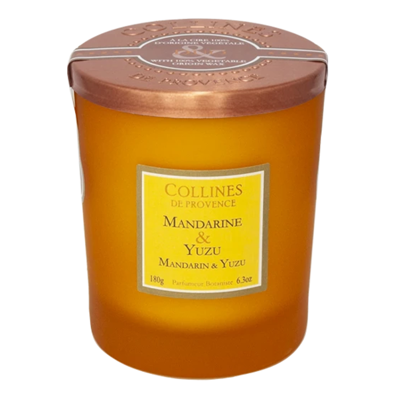 Collines de Provence Bougie parfumée Mandarine & Yuzu 180gr