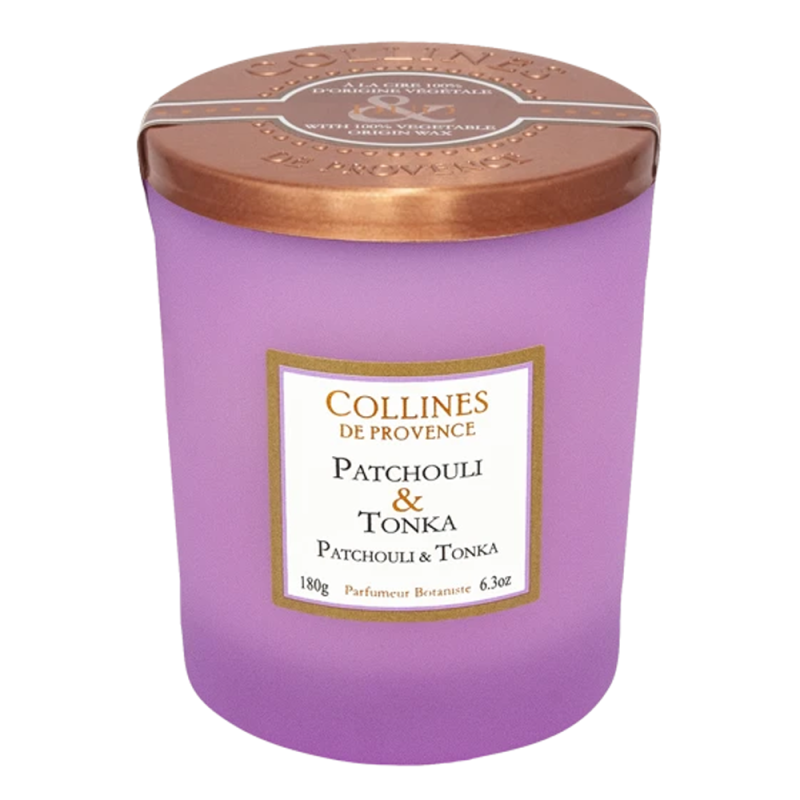 Collines de Provence Bougie parfumée Patchouli & Tonka 180gr