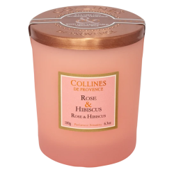 Collines de Provence Bougie parfumée Rose & Hibiscus 180gr