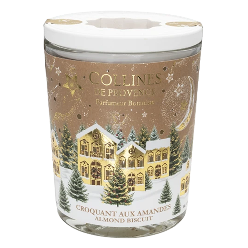 Collines de Provence Bougie parfumée Noël Croquant aux Amandes 180gr