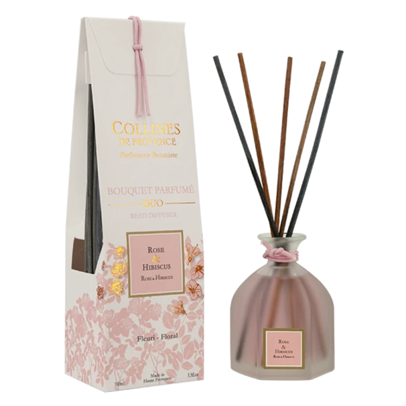 Collines de Provence Bouquet parfumé Duo Rose & Hibiscus 100ml
