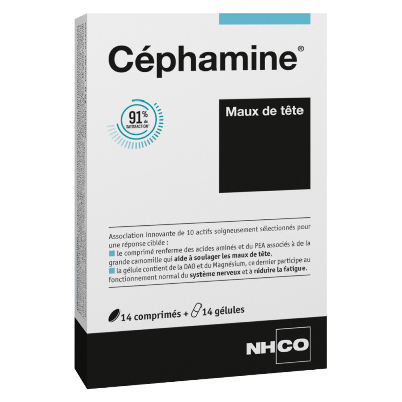 Nhco Céphamine Maux de tête 14 comprimés + 14 gélules